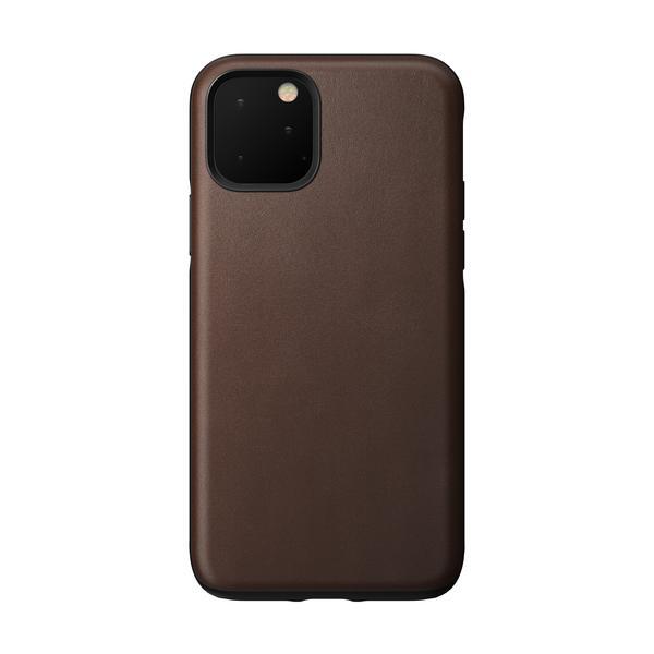 Nomad Rugged Leather Case, iPhone 11 Pro -suojakuori, Ruskea