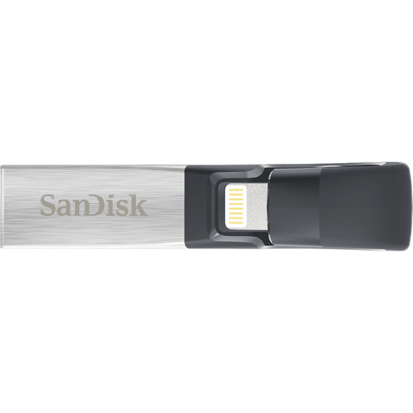 SanDisk 256 GB iXpand Lightning - USB 3.0 - minne, Svart/Silver