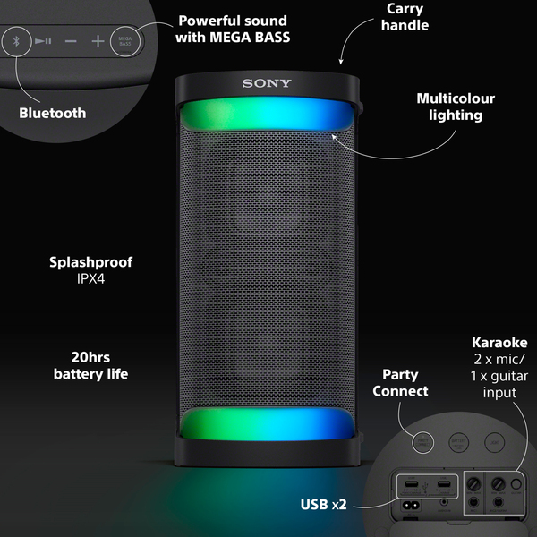 Sony SRS-XP500 X-Series - tr&aring;dl&ouml;s h&ouml;gtalare