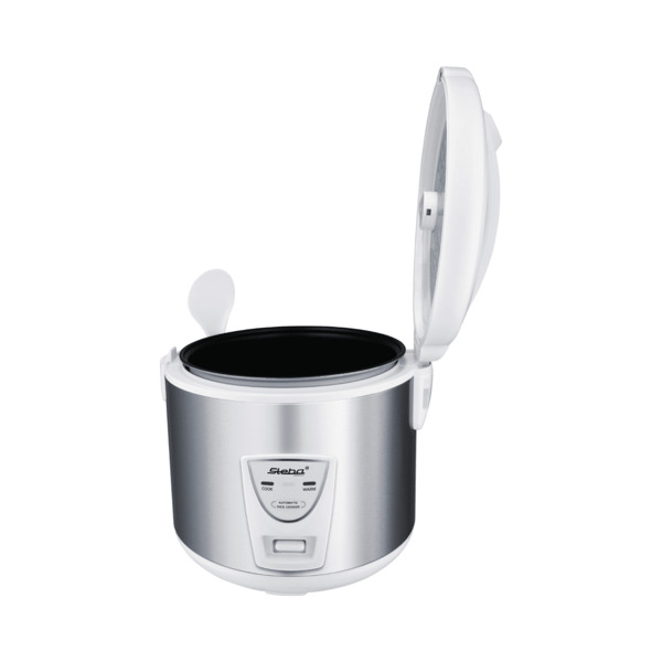Steba RK 2 Rice Cooker, 700 Watt, 3.5 Litre, Stainless Steel/White