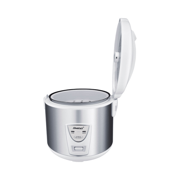 Steba RK 2 Rice Cooker, 700 Watt, 3.5 Litre, Stainless Steel/White