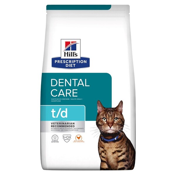 Hill's Prescription Diet t/d Chicken, Dry food for cats, Adult, Dental Care, 1.5kg