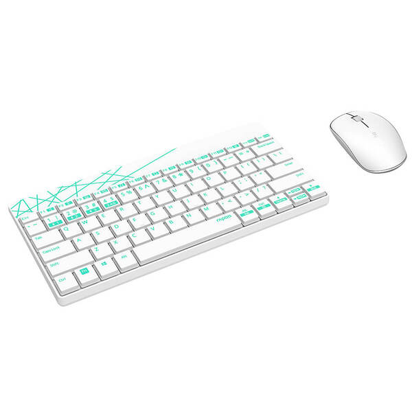 RAPOO Keyboard/Mice Set 8000M Multi-Mode Wireless Green