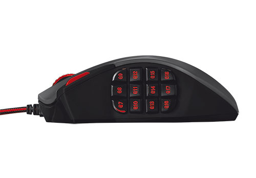 Trust GXT 166 MMO tr&aring;dbunden gamingmus, svart