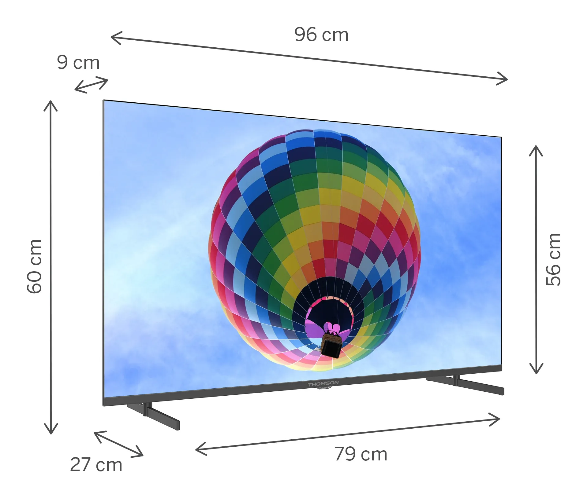 Thomson 43QG4S14 43" 4K QLED Google TV, 60 Hz, HDR10, harmaa Thomson 43QG4S14 43" 4K QLED Google TV, 60 Hz, HDR10, harmaa