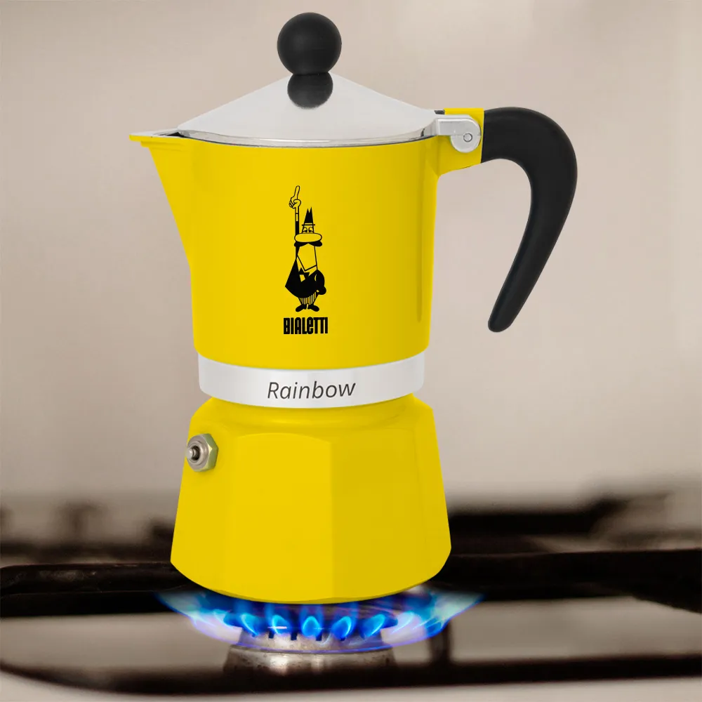 Bialetti Rainbow -kahvinkone, Keltainen