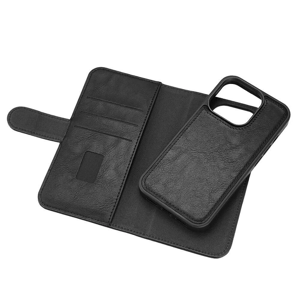 GEAR Wallet MagSeries, iPhone 15 Pro - 2-in-1 Wallet Case, Black
