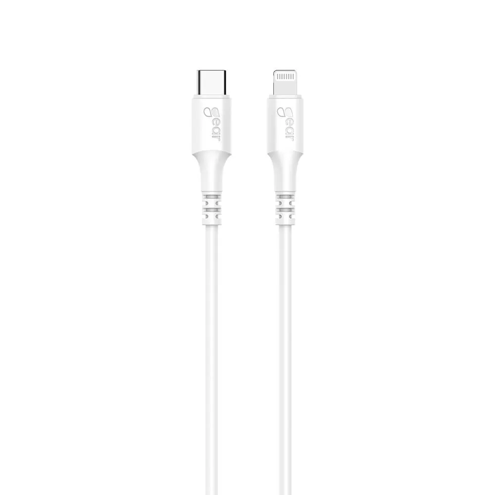 Gear USB-C - Lightning MFI - kabel, Vit, 0.5m