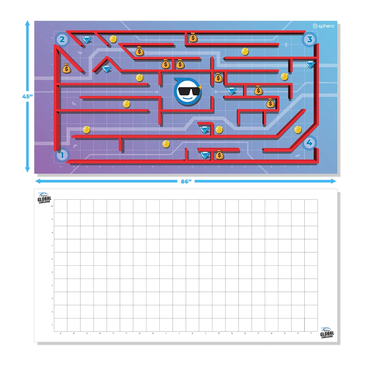 Sphero Maze &amp; Grid Code Mat