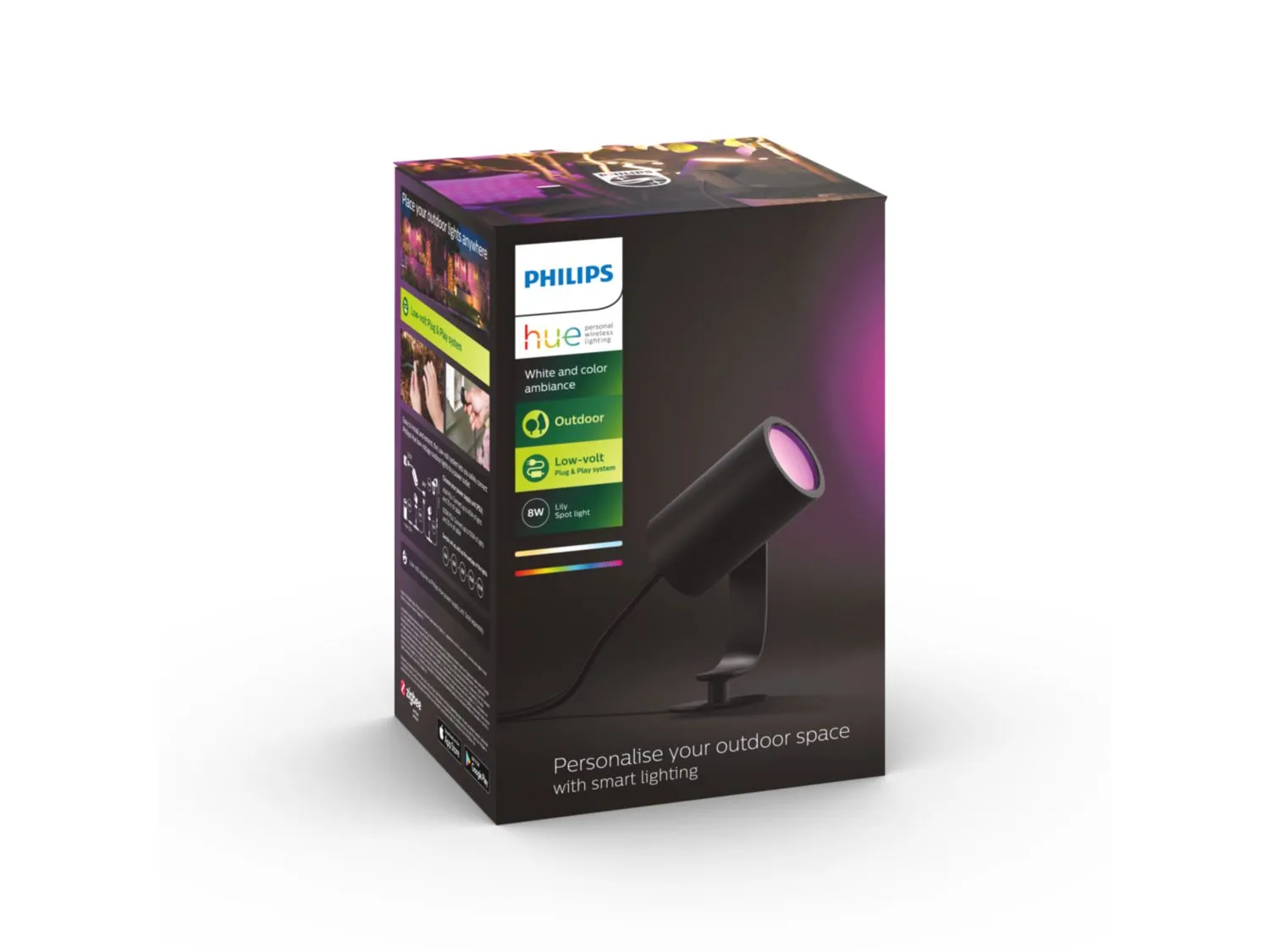 Philips HUE OUTDOOR LILY SPIKE - ANTHRACITE 1X8W SELV EXTENSION