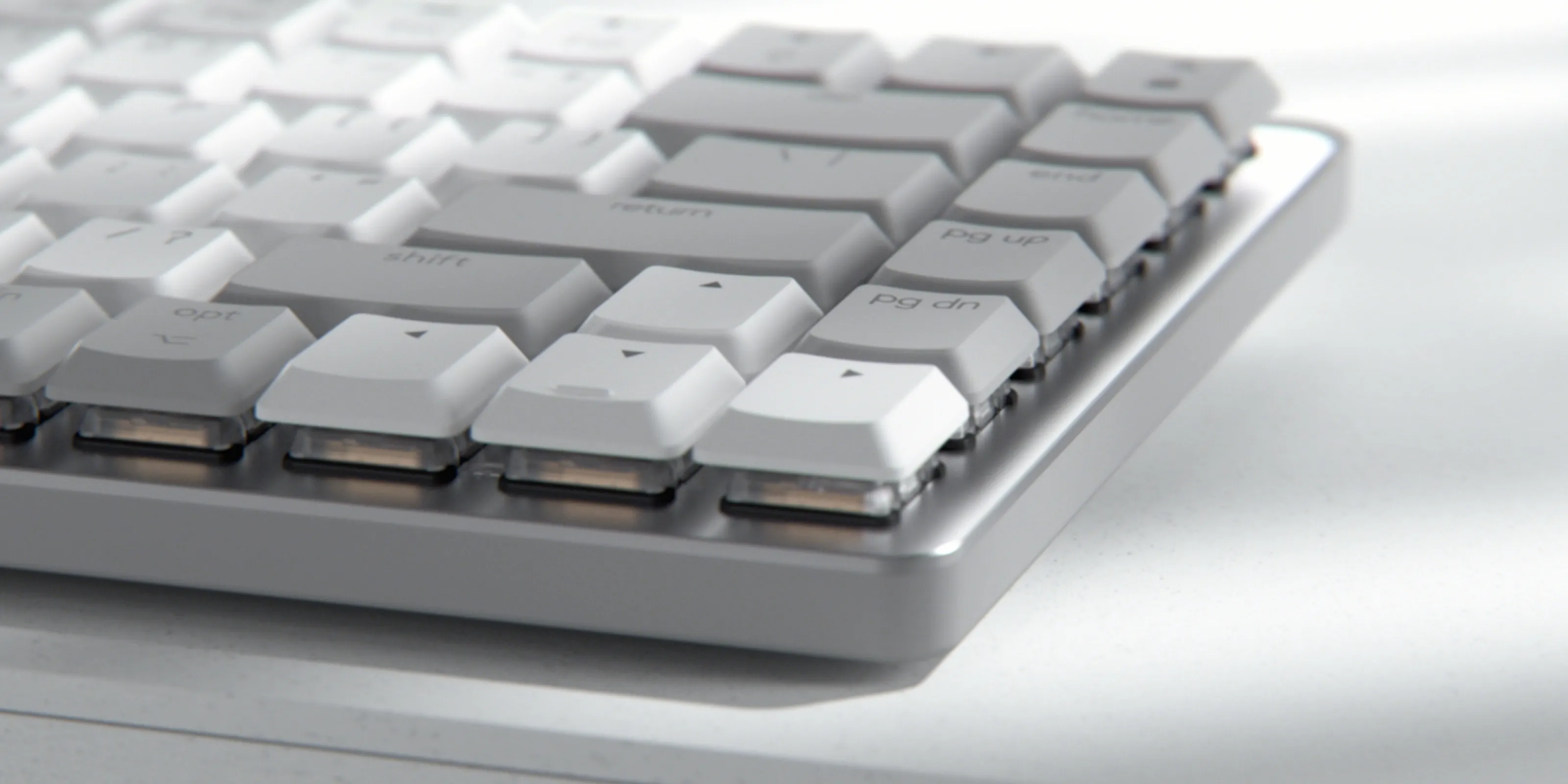 Logitech MX Keys Mechanical Mini for Mac - tr&aring;dl&ouml;s tangentbord, pale/grey