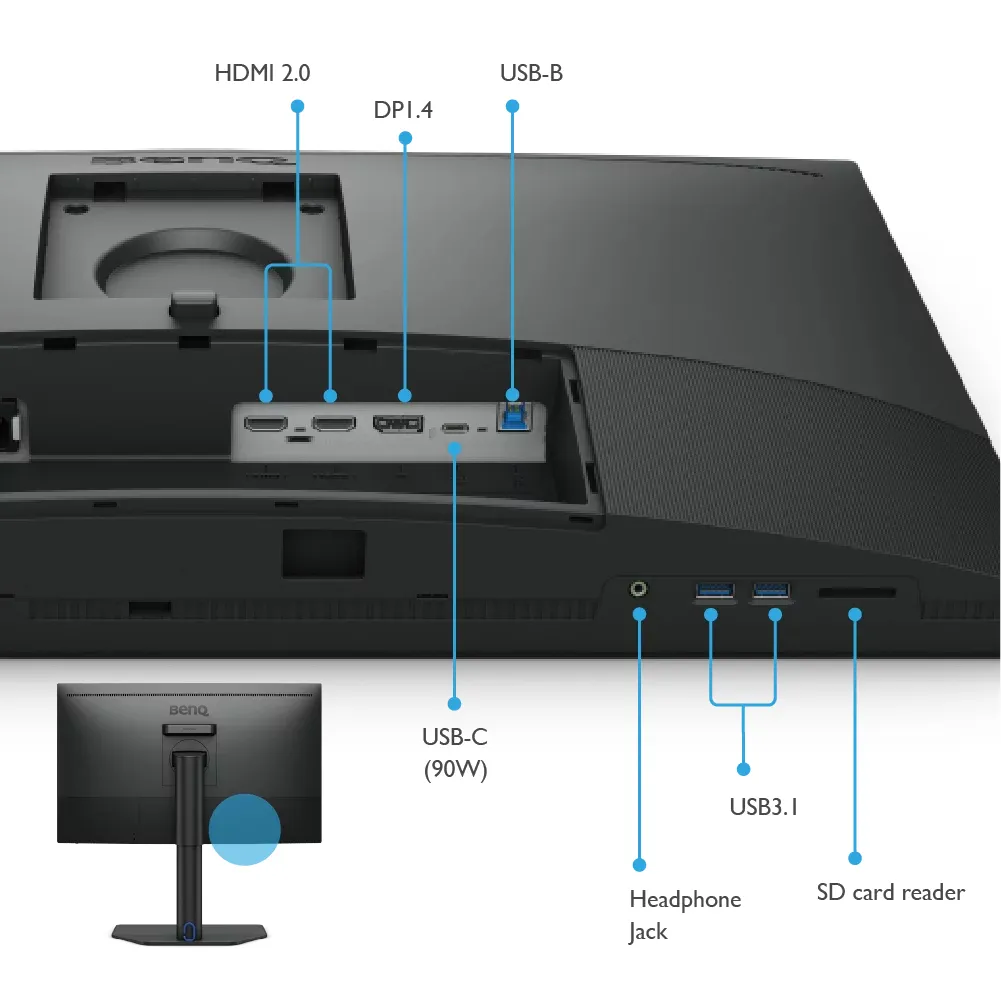 BenQ SW272QN 27" QHD, IPS Monitor with USB-C hub