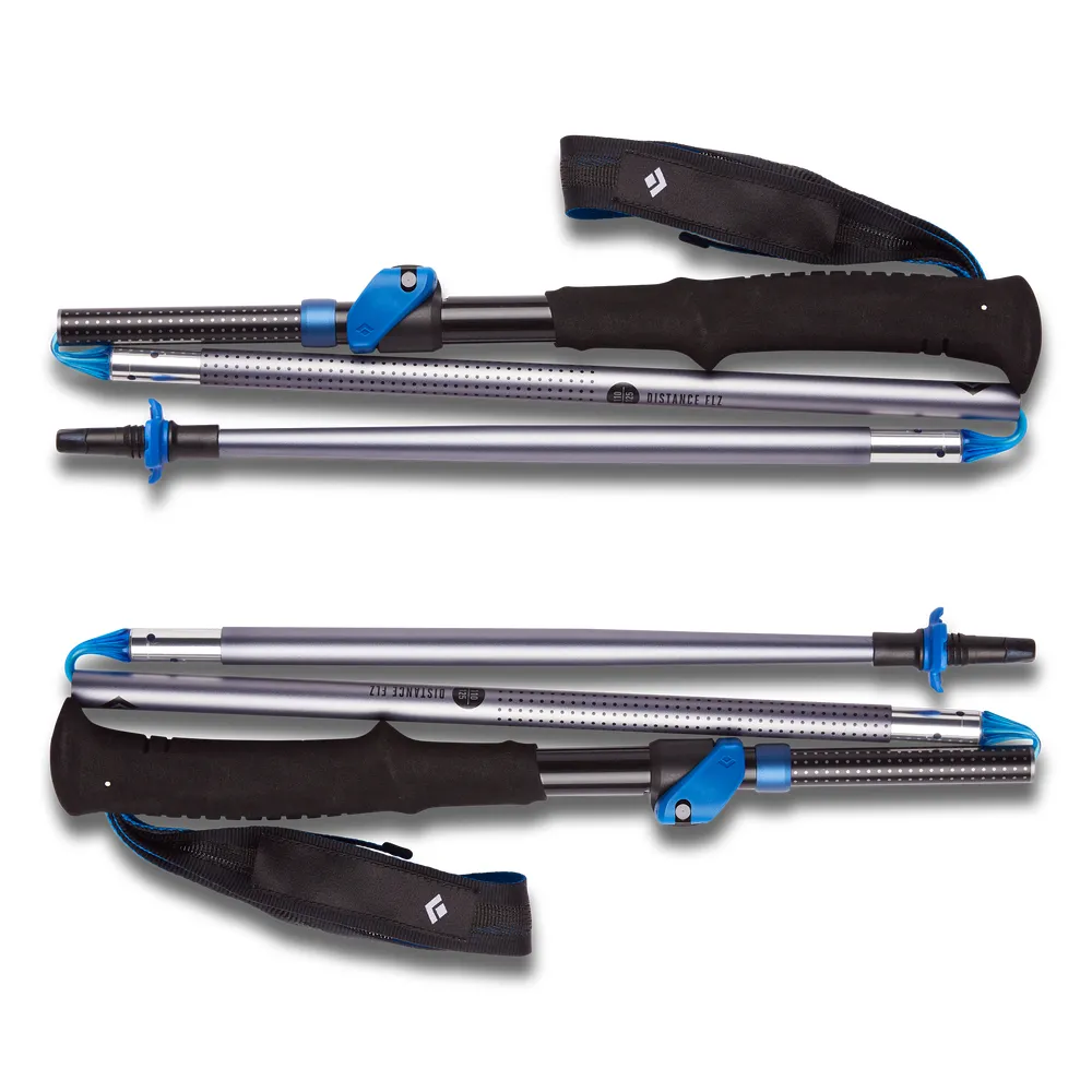 Black Diamond Trekking poles Distance FLZ, fitness equipment (grey, 1 pair, 140 cm)
