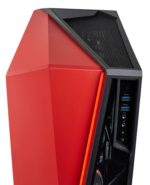 Corsair Spec Omega Mid Tower Tempered Glass - Gaming Case, Black/Red