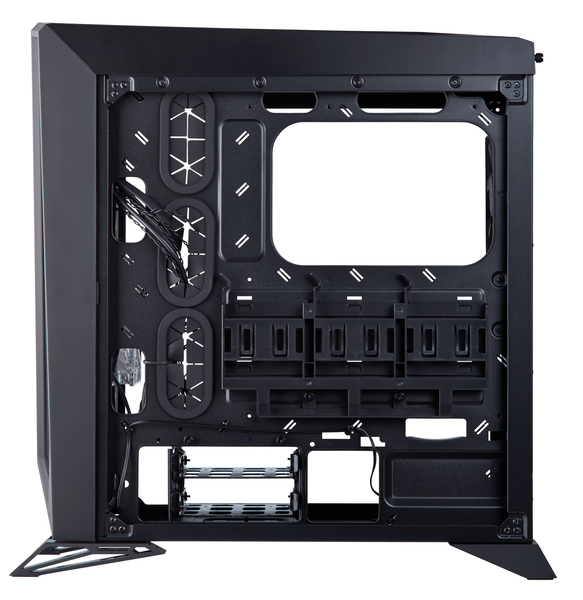 Corsair Spec Omega Mid Tower Tempered Glass -pelilaatikko, musta/punainen