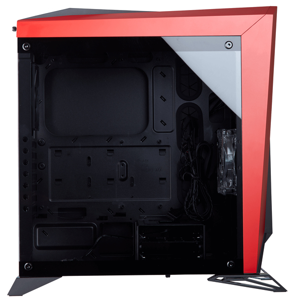 Corsair Spec Omega Mid Tower Tempered Glass -pelilaatikko, musta/punainen