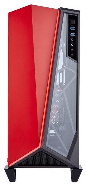 Corsair Spec Omega Mid Tower Tempered Glass -pelilaatikko, musta/punainen