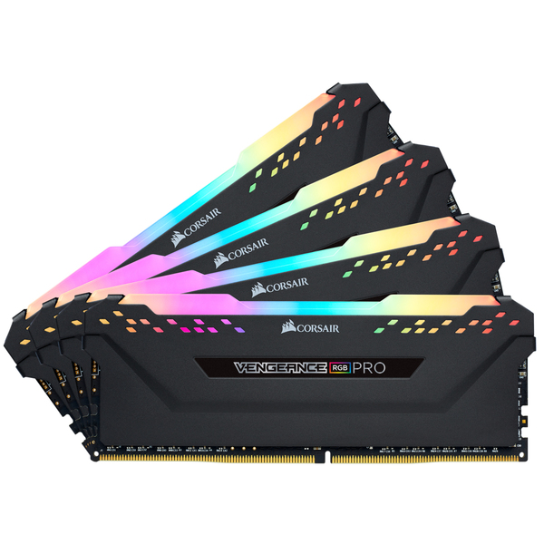 Corsair 64 GB (4 x 16 GB) Vengeance RGB PRO, DDR4 2666 MHz - minne, svart