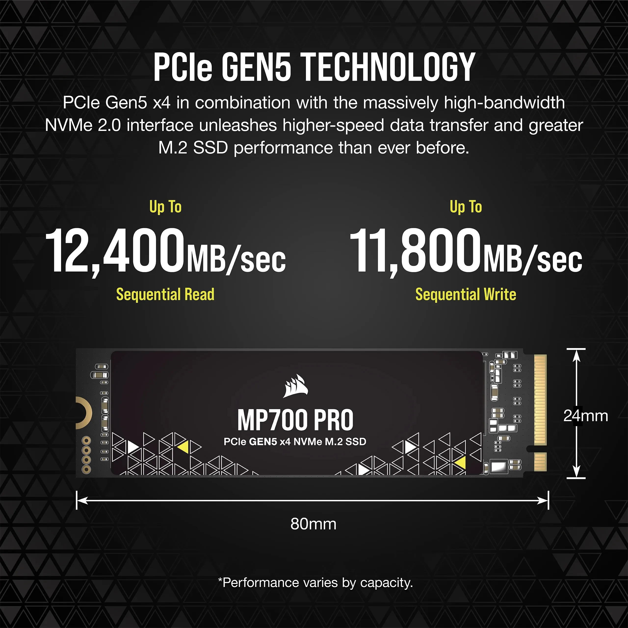 Corsair MP700 PRO 1TB M.2 PCIe 5.0 NVMe SSD