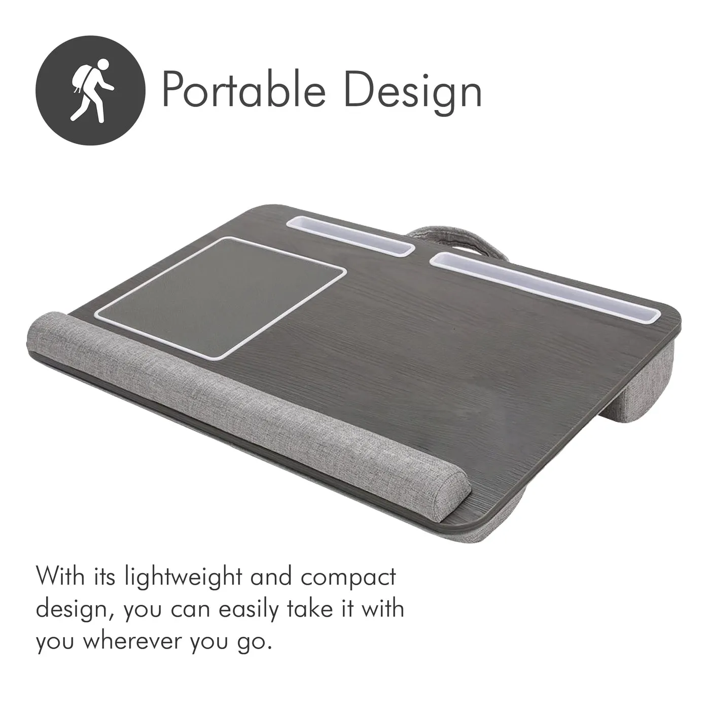 Desire2 - lap desk Supreme, left handed, grey