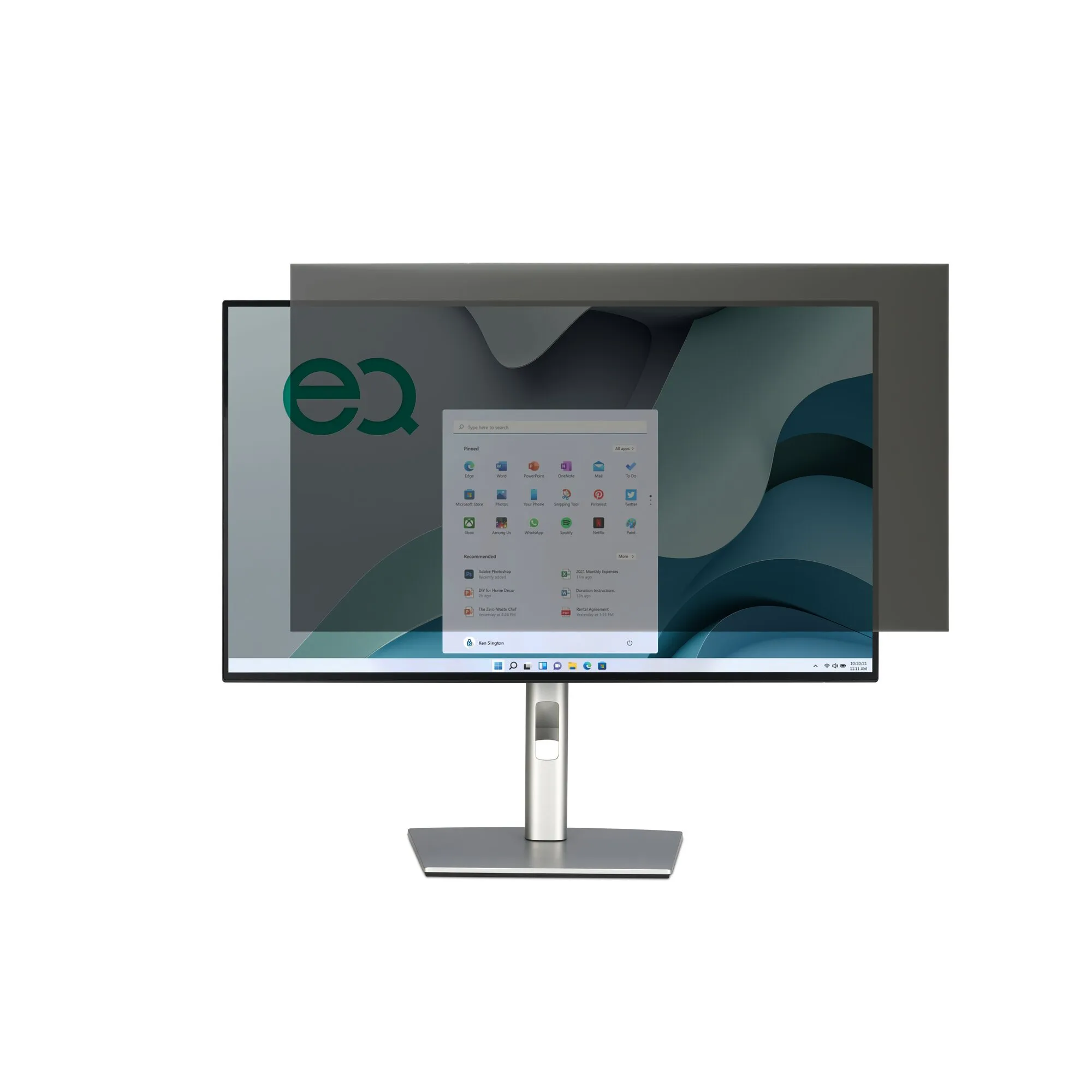 Kensington EQ 2-way 23.8" Touchscreen universellt sekretessfilter, 16:9