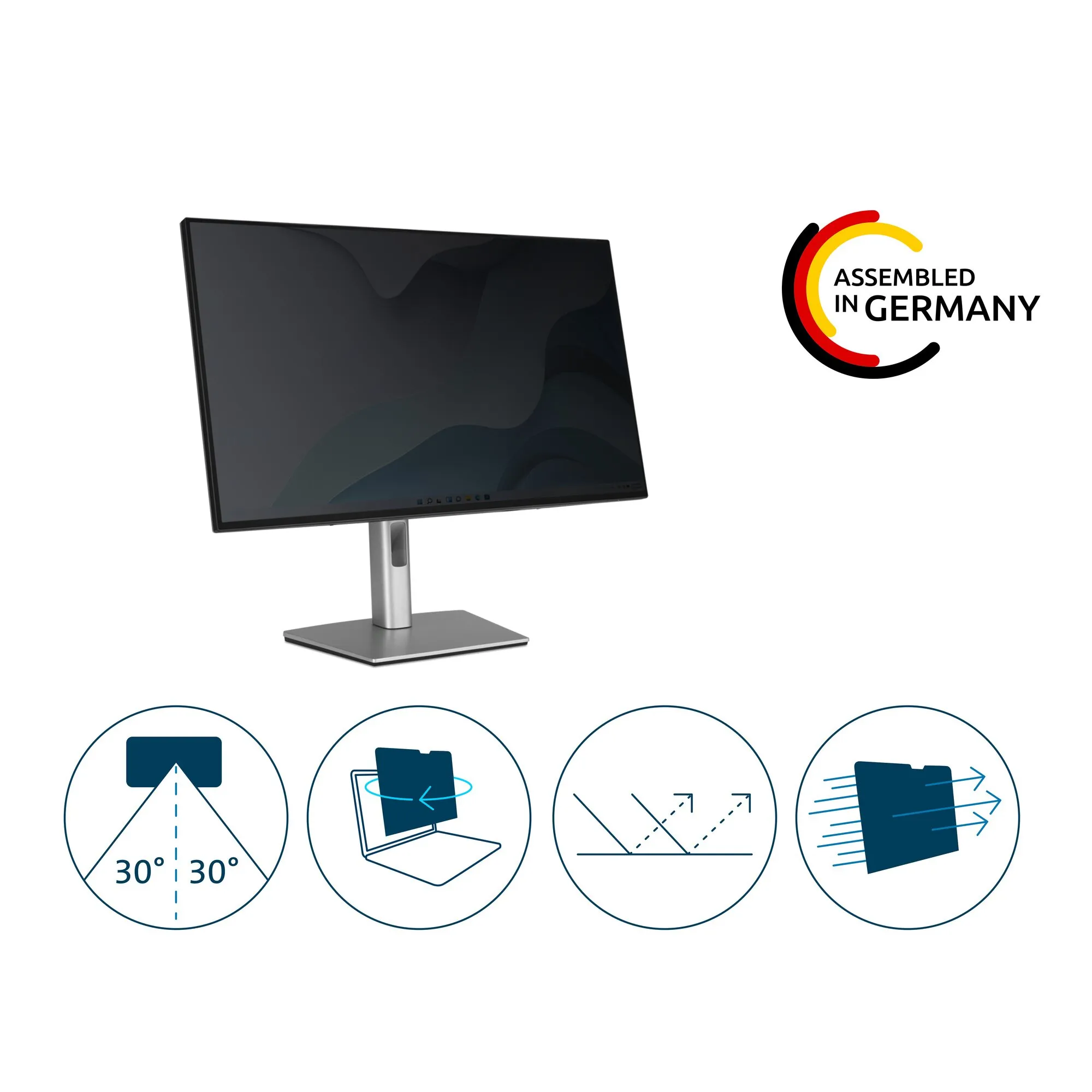 Kensington EQ 2-way 23.8" Touchscreen universellt sekretessfilter, 16:9