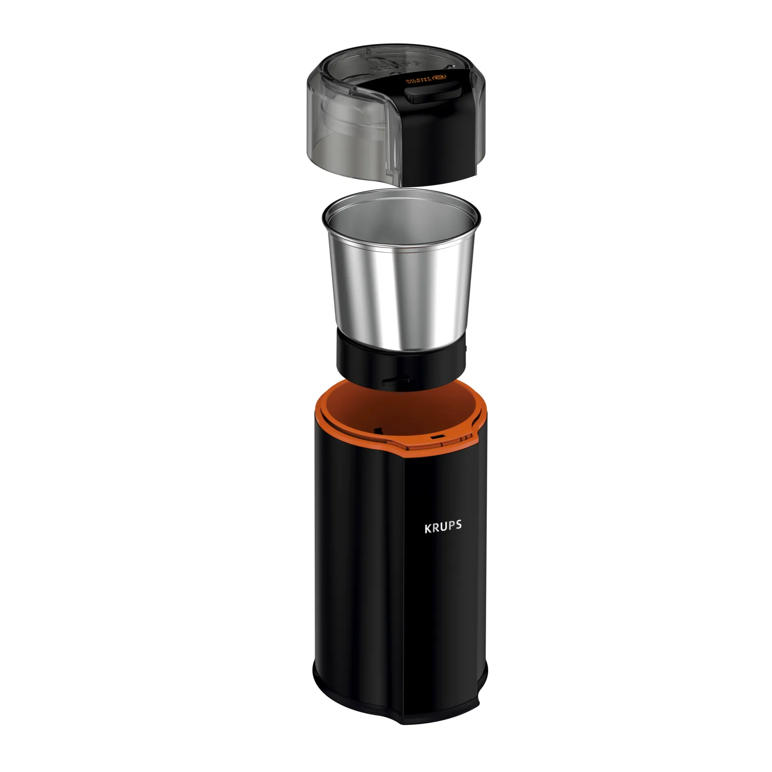KRUPS Silent Vortex GX 3328 Coffee Grinder 90g, Black