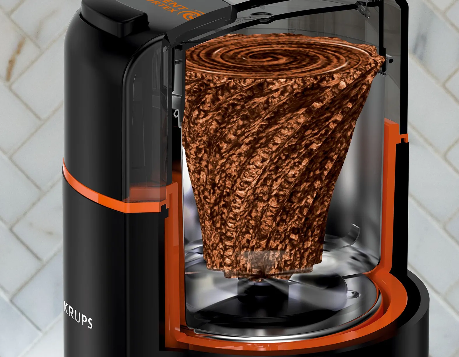 KRUPS Silent Vortex GX 3328 Coffee Grinder 90g, Black