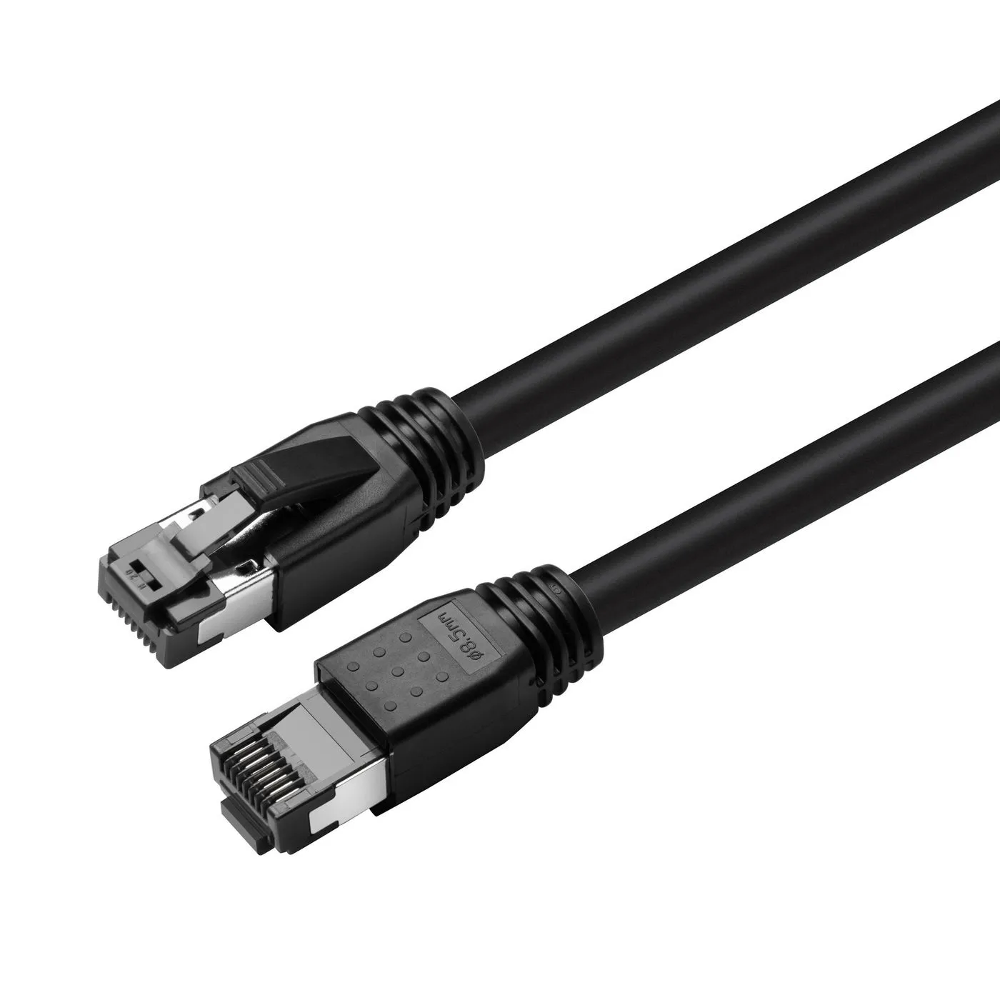MicroConnect Cat8.1 S/FTP -verkkokaapeli, 0,25 m, Musta