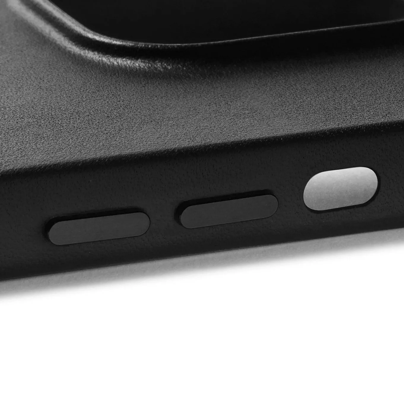 Mujjo Full Leather Case, iPhone 14 Plus, MagSafe -suojakuori, Musta