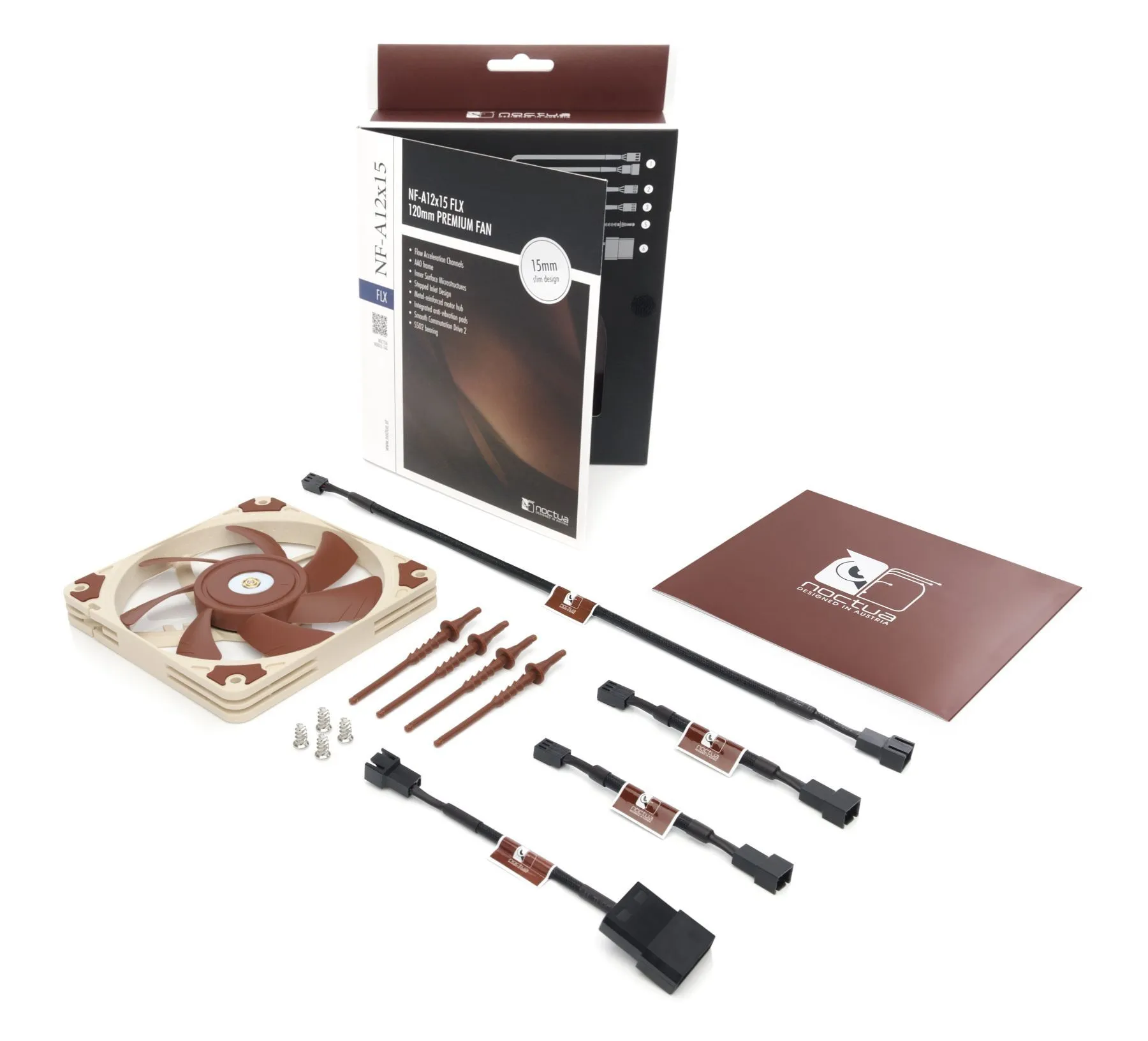 Noctua NF-A12x15 FLX Premium, 120mm - case fan, white