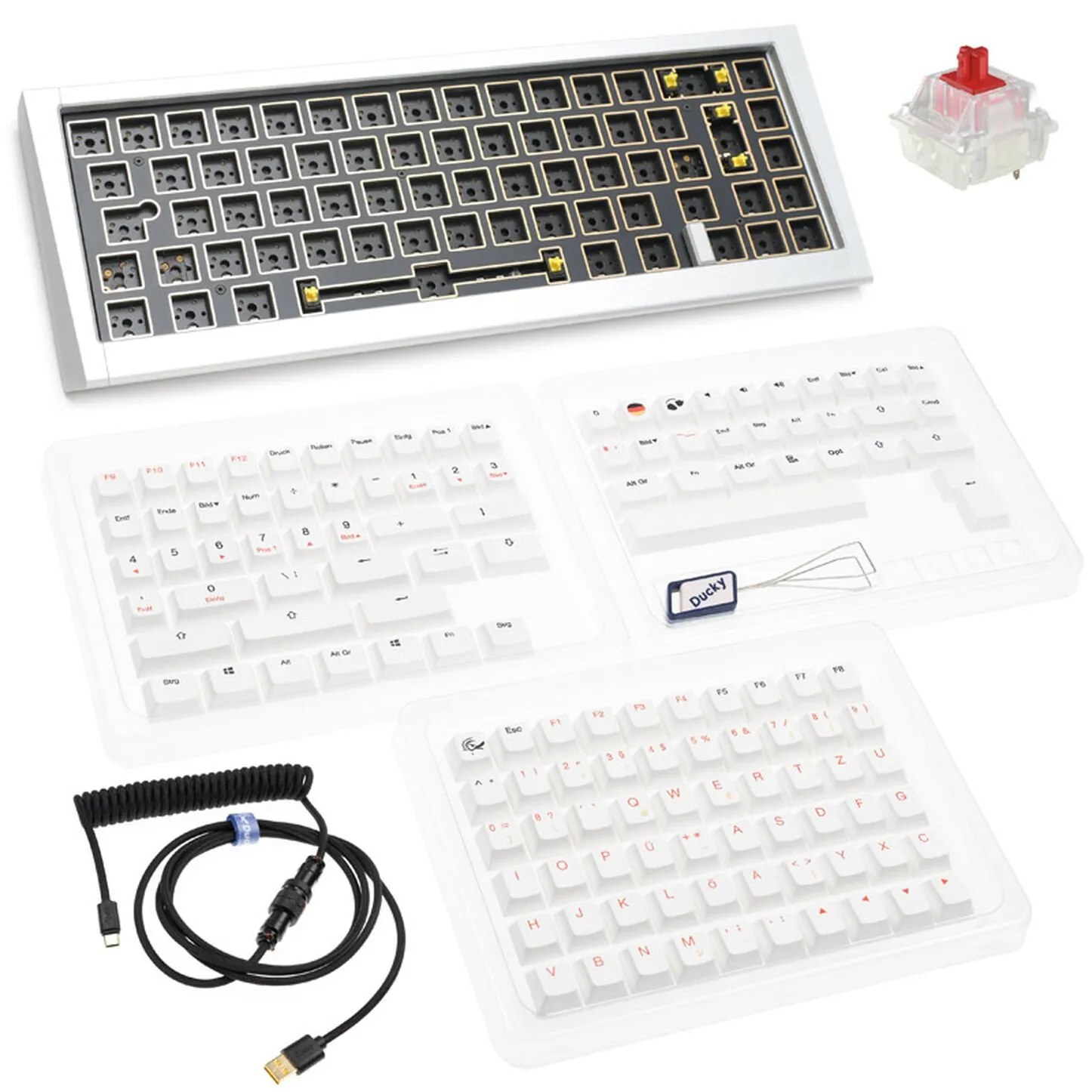 Ducky Outlaw65 - barebone, silver