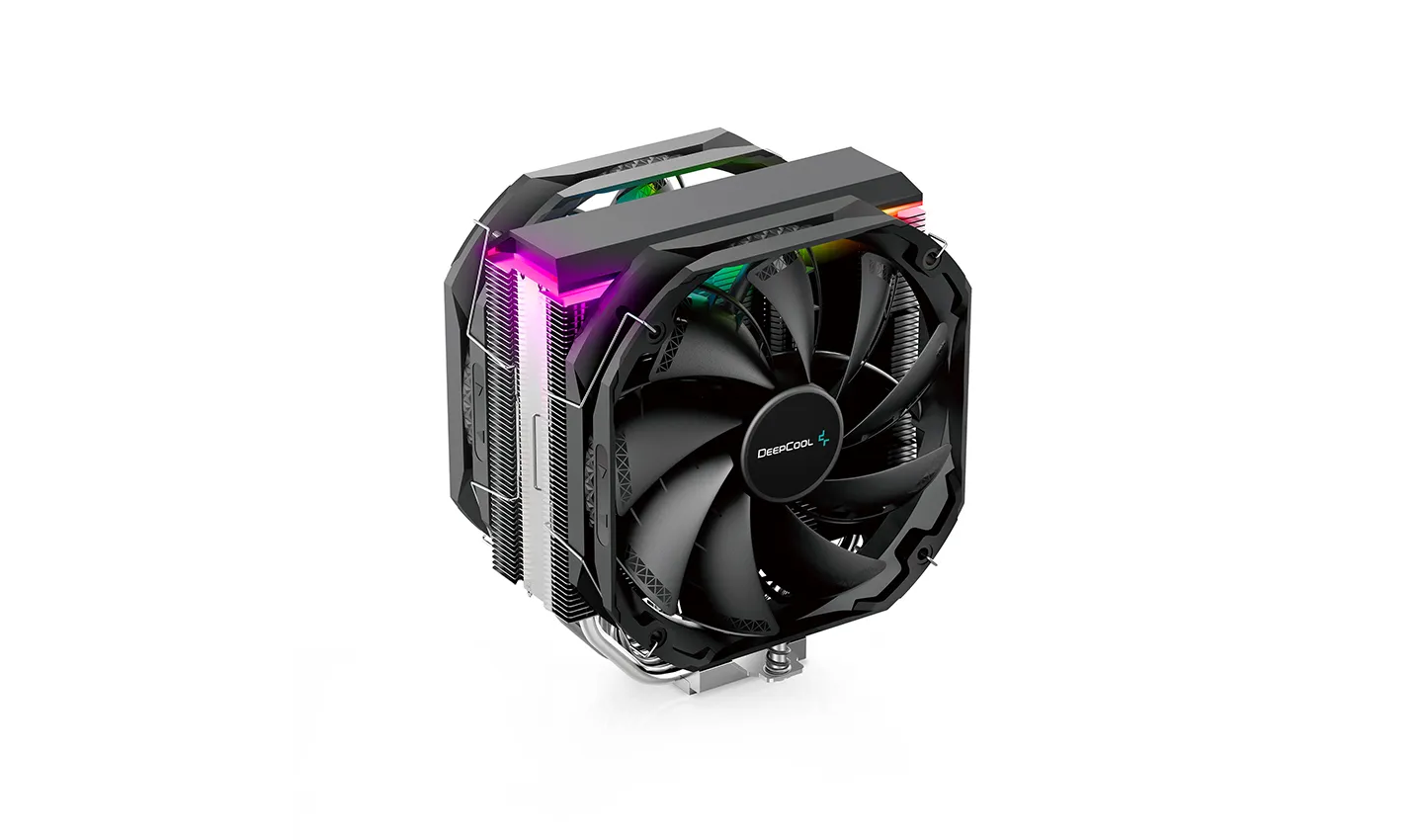 DeepCool R-AS500-BKNLMP-G, 2x140 mm ARGB CPU Cooler, Black
