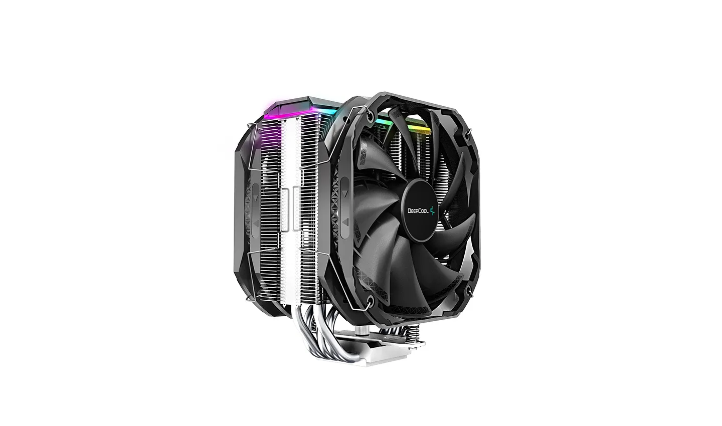 DeepCool R-AS500-BKNLMP-G, 2x140 mm ARGB CPU Cooler, Black
