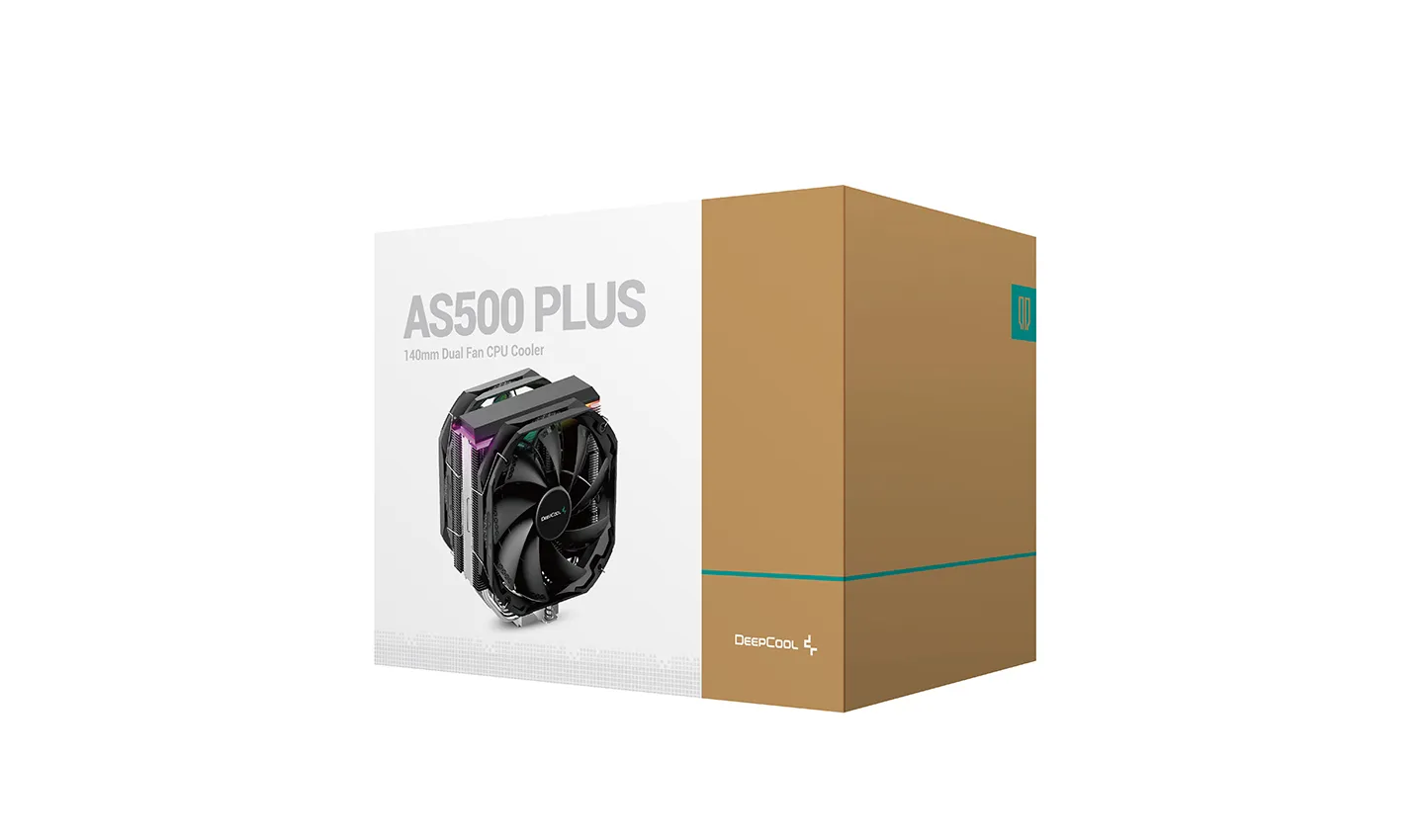 DeepCool R-AS500-BKNLMP-G, 2x140 mm ARGB CPU Cooler, Black