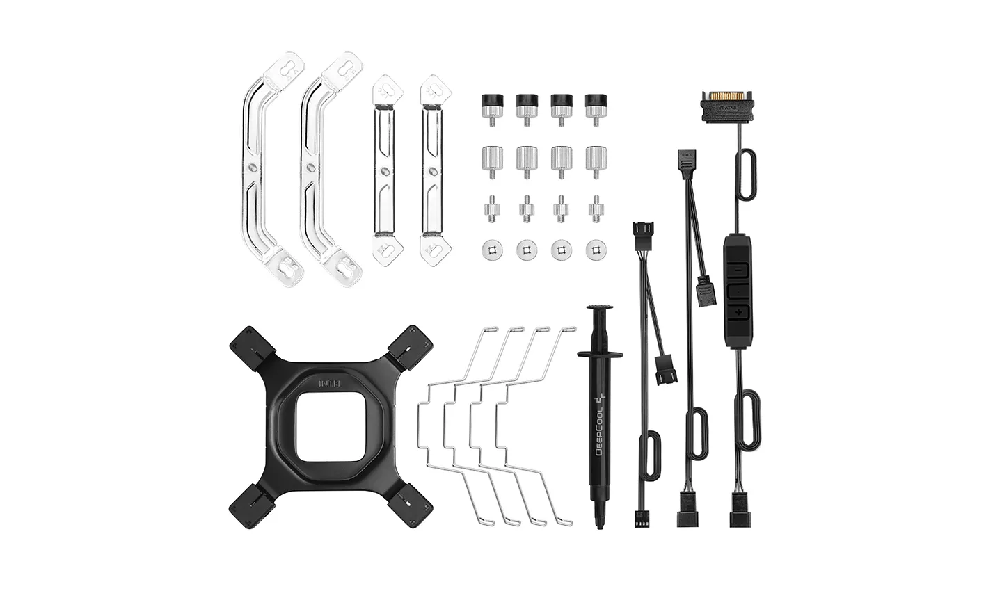 DeepCool R-AS500-BKNLMP-G, 2x140 mm ARGB CPU Cooler, Black