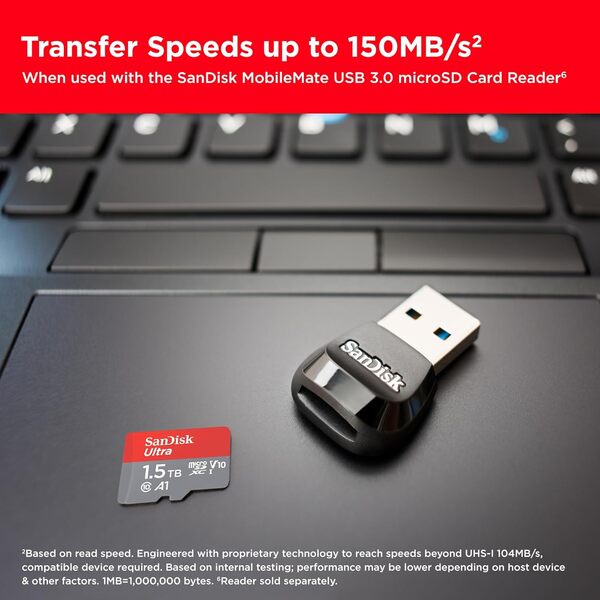 SanDisk Ultra PLUS 1.5TB MicroSDXC UHS-I card