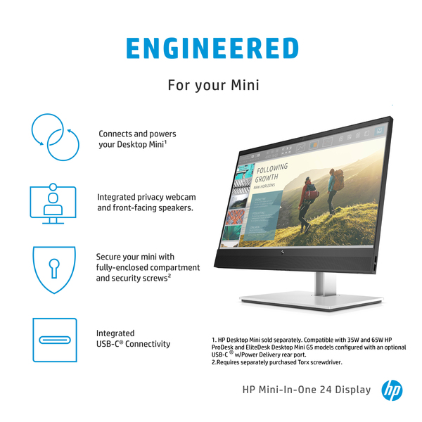 HP 24&quot; Mini-in-One, Full HD, IPS - monitor