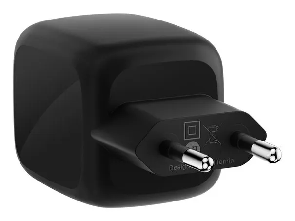 Belkin BoostCharge Pro 2-Port USB-C GaN 67 W - Wall charger, black