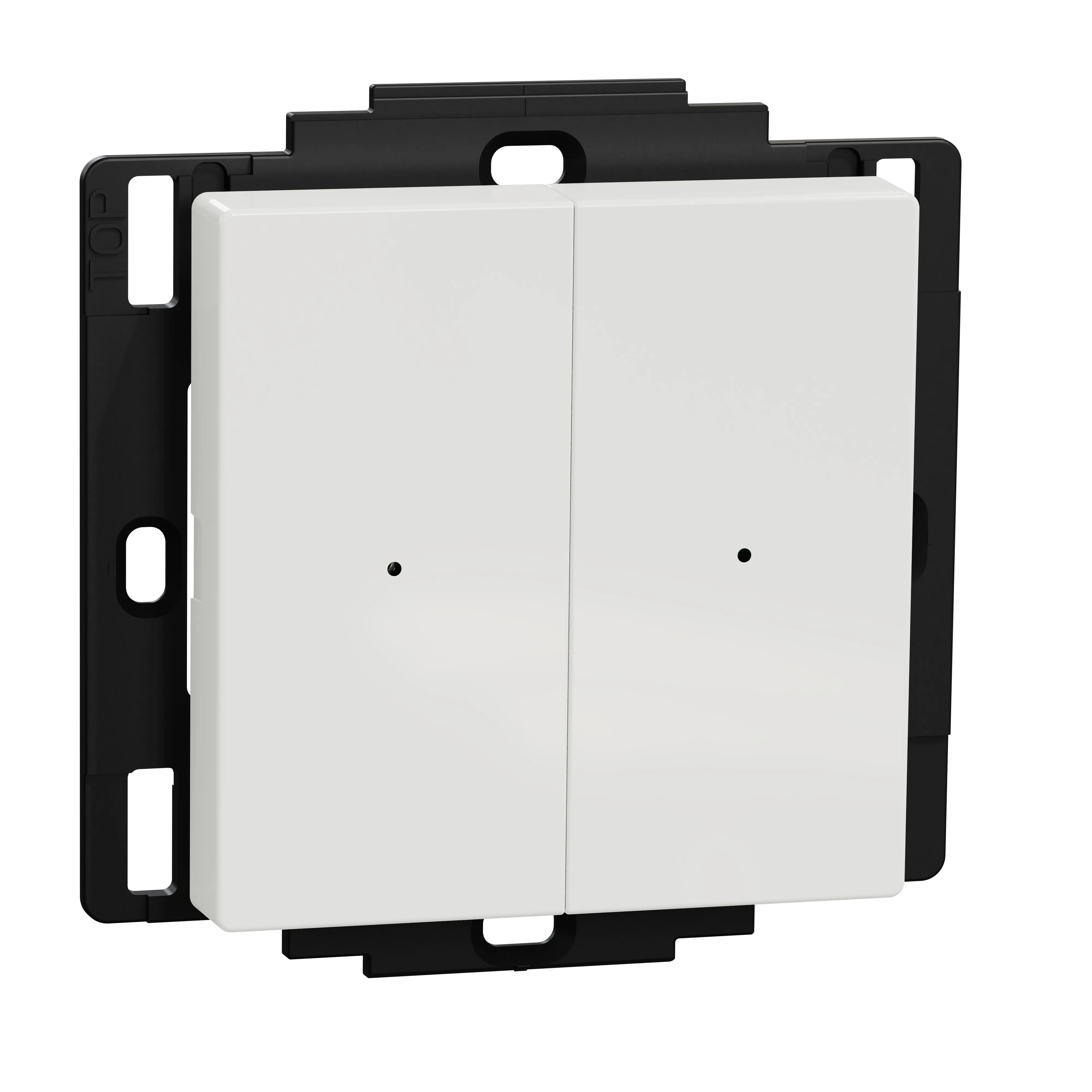 Wiser Exxact -painonappi, paristok&auml;ytt&ouml;inen, kaksiosainen (4 toimintoa), valkoinen