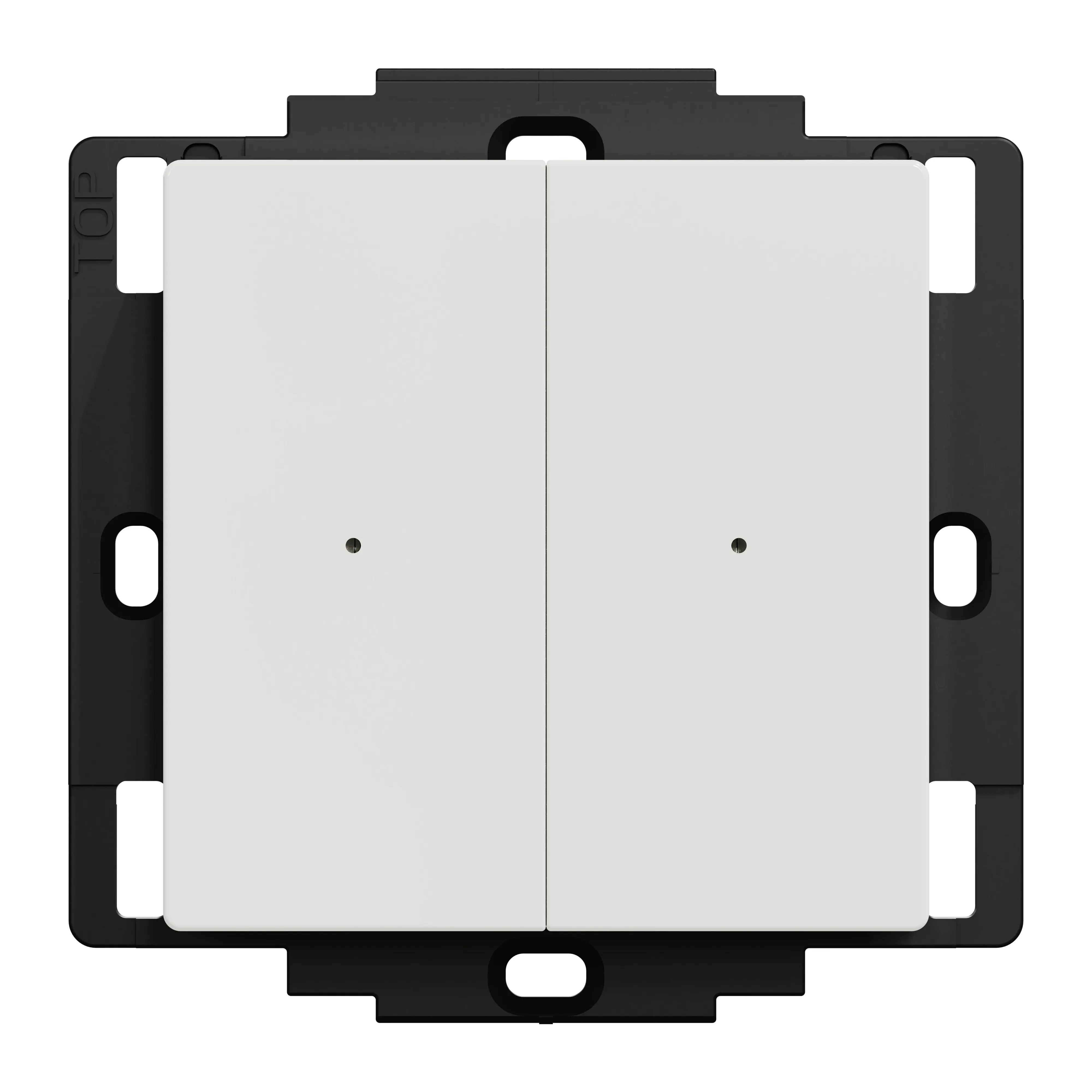 Wiser Exxact -painonappi, paristok&auml;ytt&ouml;inen, kaksiosainen (4 toimintoa), valkoinen