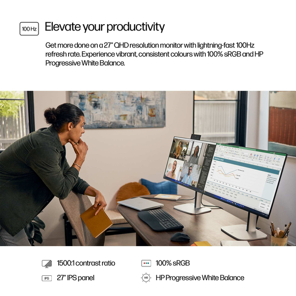 HP S5 Pro 527pq 27inch QHD HDMI DP Monitor
