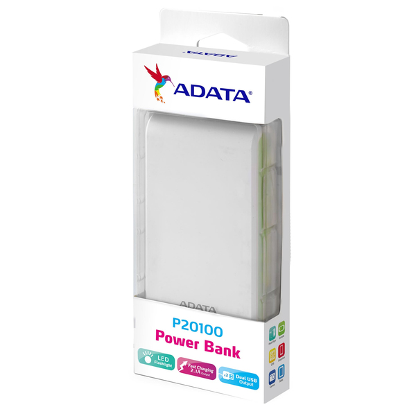 ADATA P20100 Power Bank 20100mAh WH/BL