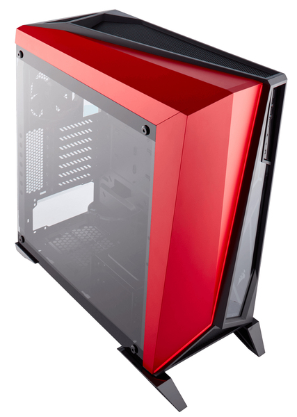 Corsair Spec Omega Mid Tower Tempered Glass -pelilaatikko, musta/punainen