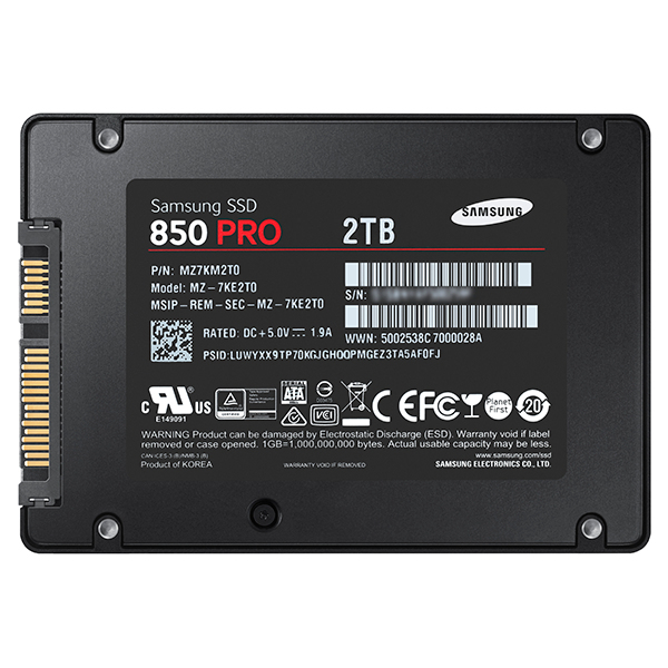 Samsung 2TB 850 PRO, 2.5", SATA III, 3D V-NAND, 550/520 MB/s - SSD