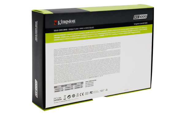 Kingston 240GB KC1000, PCIe, 2700/900 MB/s - SSD M.2