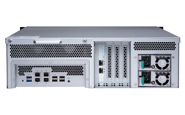QNAP TS-1673U-RP-8G 16-bay rackmount NAS AMD RX-421ND 4-core 2.1GHz up to 3.4GHz 8GB DDR4 RAM (max 64GB) 2 x M.2 22802260 SATA 6Gbs