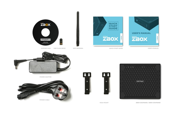 Zotac ZBOX NANO | Intel i5-7200U 2.50 GHz | HD Graphics 620 | No HD | No OS