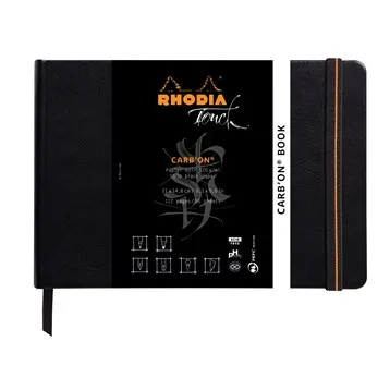 Rhodia Carb'onbook hard A5 56sh blank 120g