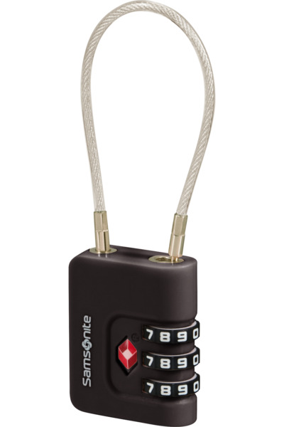 Samsonite TA Revolution Cablelock 3-Dial TSA resvajerl&aring;s, svart